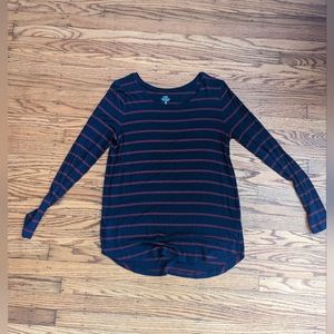 Gap luxe striped shirt small